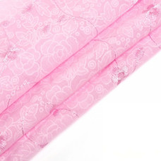 Ткань вышитая арт.750-2 цв.2 (149) розовый шир.150 см упак.13,71м