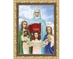 Рисунок на ткани арт. VIA3001 Вера, Надежда, Любовь и мать их София 28х31 см