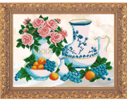 Рисунок на ткани арт. VKA3062 Завтрак с виноградом 38х29 см