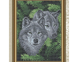 Рисунок на ткани арт. VKA3068 Волки 38х29 см