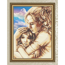 Рисунок на ткани арт. VKA3070 Мама и дочь 38х29 см