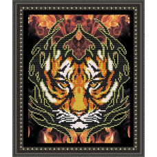 Рисунок на ткани арт. VKA4012 Огненный тигр 20,5х25 см