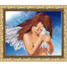 Рисунок на ткани арт. VKA4022 Ангел с голубем 20х25 см