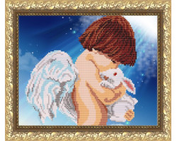 Рисунок на ткани арт. VKA4023 Ангел с кроликом 20х25 см