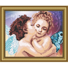 Рисунок на ткани арт. VKA4035 Поцелуй ангелов 20х25 см