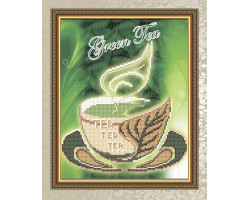 Рисунок на ткани арт. VKA4044 Зеленый чай 19х24 см