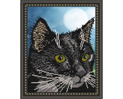 Рисунок на ткани арт. VKA4333 Черный кот 20,5х25 см
