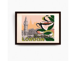 Рисунок на ткани арт. VKA4401 На черный чай в Лондон 19х24 см
