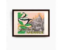 Рисунок на ткани арт. VKA4402 На зеленый чай в Венецию 19х24см