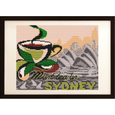 Рисунок на ткани арт. VKA4408 На мятный чай в Сиднее 19х24 см