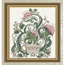 Рисунок на ткани арт. VKA4711 Цветочный чай 29х32 см