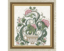 Рисунок на ткани арт. VKA4711 Цветочный чай 29х32 см