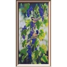 Набор для вышивания бисером 'Астрея Арт' арт.АСТ.53100 Птицы на синем винограде 30х60см