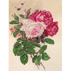 Рисунок на ткани 'Астрея Арт' арт.АСТ.70312 Розы и пчелы 1 А3 40х30см