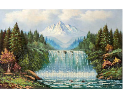 Рисунок на ткани 'Астрея Арт' арт.АСТ.71442 Водопад в Альпах А3 26х40см
