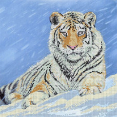 Рисунок на ткани 'Астрея Арт' арт.АСТ.73046 Сибирский тигр А3+ 40х40см