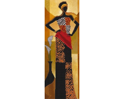 Рисунок на ткани 'Астрея Арт' арт.АСТ.75056 Африканский стиль 1 А3 40х14см