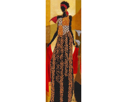 Рисунок на ткани 'Астрея Арт' арт.АСТ.75057 Африканский стиль 2 А3 40х14см
