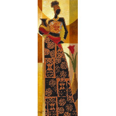 Рисунок на ткани 'Астрея Арт' арт.АСТ.75058 Африканский стиль 3 А3 40х14см