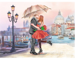 Рисунок на ткани 'Астрея Арт' арт.АСТ.75091 Венецианский поцелуй А3 40х30см