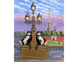 Рисунок на ткани 'Астрея Арт' арт.АСТ.76022 Питерские коты 1 A4