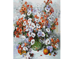 Картины по номерам Белоснежка арт.БЛ.018-AB Городские цветы 40х50 см