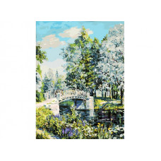 Картины по номерам Белоснежка арт.БЛ.095-AS Мостик в парке 30х40 см