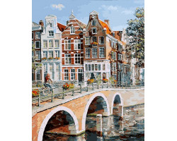 Картины по номерам Белоснежка арт.БЛ.117-AB Императорский канал в Амстердаме 40х50 см