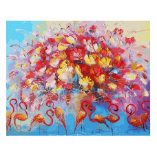 Картины по номерам Белоснежка арт.БЛ.156-АВ Танец красного фламинго 40х50 см