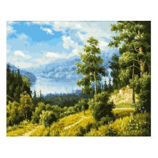 Картины по номерам Белоснежка арт.БЛ.166-АВ Лесной пейзаж 40х50 см