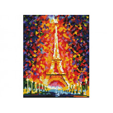 Набор Белоснежка для изготовления картин со стразами арт.БЛ.002-ST-PS Париж-огни Эйфелевой башни 20х25см