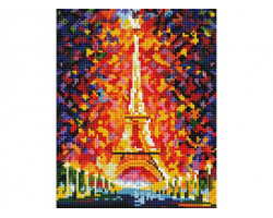 Набор Белоснежка для изготовления картин со стразами арт.БЛ.002-ST-PS Париж-огни Эйфелевой башни 20х25см