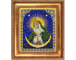 Рисунок на ткани бисером БЛАГОВЕСТ арт.И-4008 Пресвятая Богородица Остробрамская 20х25 см