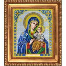 Рисунок на ткани бисером БЛАГОВЕСТ арт.И-4012 Пресвятая Богородица Неувядаемый цвет 20х25 см