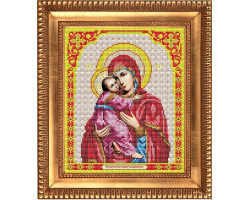Рисунок на ткани бисером БЛАГОВЕСТ арт.И-4017 Богородица Владимирская 20х25 см
