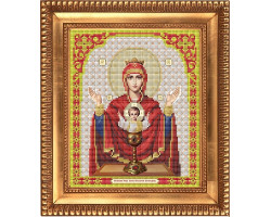 Рисунок на ткани бисером БЛАГОВЕСТ арт.И-4024 Пресвятая Богородица Неупиваемая Чаша 20х25 см