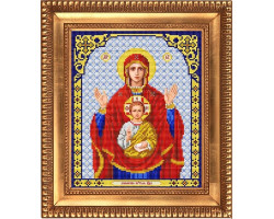 Рисунок на ткани бисером БЛАГОВЕСТ арт.И-4026 Пресвятая Богородица Знамение 20х25 см