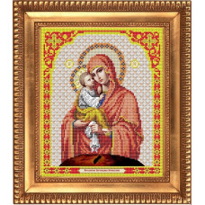 Рисунок на ткани бисером БЛАГОВЕСТ арт.И-4031 Пресвятая Богородица Почаевская 20х25 см