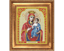 Рисунок на ткани бисером БЛАГОВЕСТ арт.И-4032 Пресвятая Богородица Иверская 20х25 см