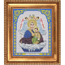 Рисунок на ткани бисером БЛАГОВЕСТ арт.И-4039 Пресвятая Богородица Живоносный Источник 20х25 см