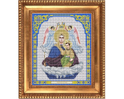 Рисунок на ткани бисером БЛАГОВЕСТ арт.И-4039 Пресвятая Богородица Живоносный Источник 20х25 см