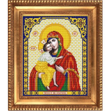 Рисунок на ткани бисером БЛАГОВЕСТ арт.И-4054 Пресвятая Богородица Феодороская 20х25 см