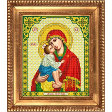 Рисунок на ткани бисером БЛАГОВЕСТ арт.И-4055 Пресвятая Богородица Донская 20х25 см