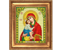 Рисунок на ткани бисером БЛАГОВЕСТ арт.И-4055 Пресвятая Богородица Донская 20х25 см