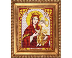Рисунок на ткани бисером БЛАГОВЕСТ арт.И-4059 Пресвятая Богородица Избавительница 20х25 см