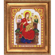 Рисунок на ткани бисером БЛАГОВЕСТ арт.И-4061 Пресвятая Богородица Всецарица 20х25 см