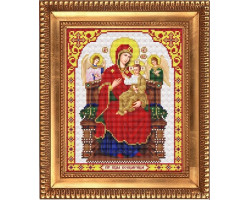 Рисунок на ткани бисером БЛАГОВЕСТ арт.И-4061 Пресвятая Богородица Всецарица 20х25 см