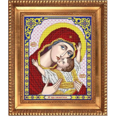 Рисунок на ткани бисером БЛАГОВЕСТ арт.И-4063 Пресвятая Богородица Кардиотисса (Сердечная) 20х25 см