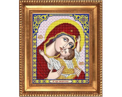 Рисунок на ткани бисером БЛАГОВЕСТ арт.И-4063 Пресвятая Богородица Кардиотисса (Сердечная) 20х25 см