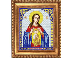 Рисунок на ткани бисером БЛАГОВЕСТ арт.И-4064 Пресвятая Богородица Помошница в родах 20х25 см